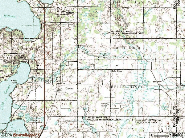 Zip code 56319 topographic map