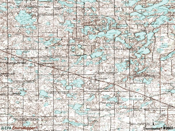 Zip code 56327 topographic map