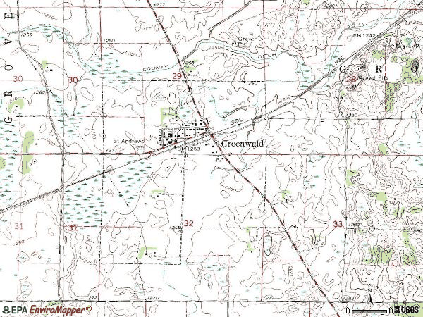 Zip code 56335 topographic map