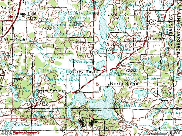 Zip code 56336 topographic map