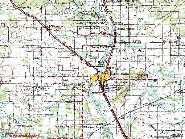 Zip code 56345 topographic map