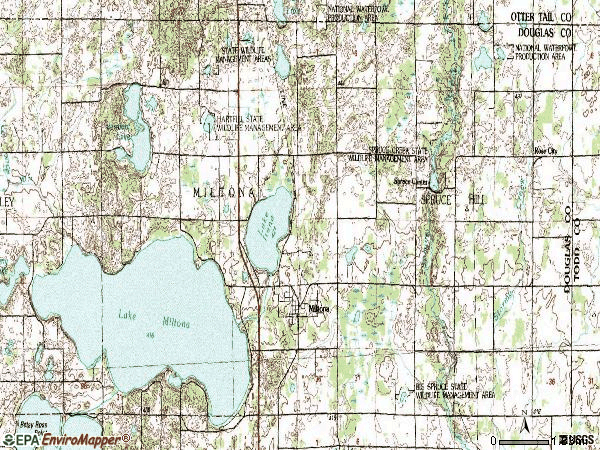 Zip code 56354 topographic map