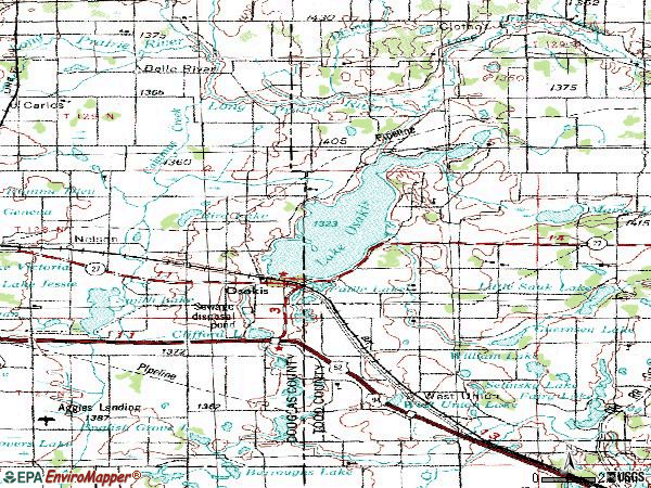 Zip code 56360 topographic map