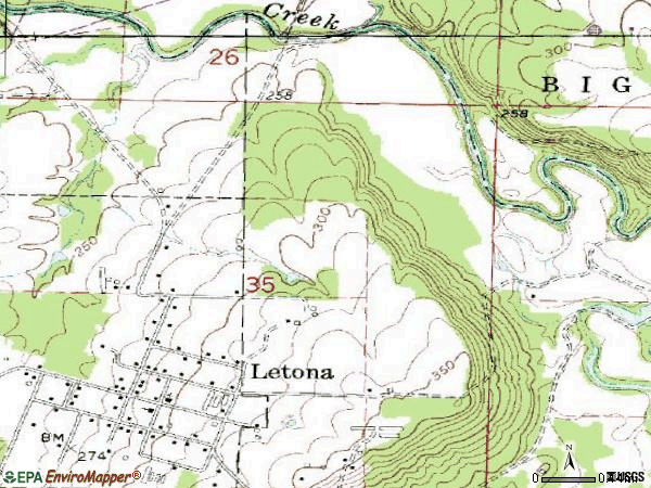 Zip code 72085 topographic map