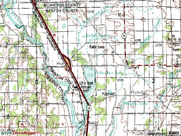 Zip code 56367 topographic map
