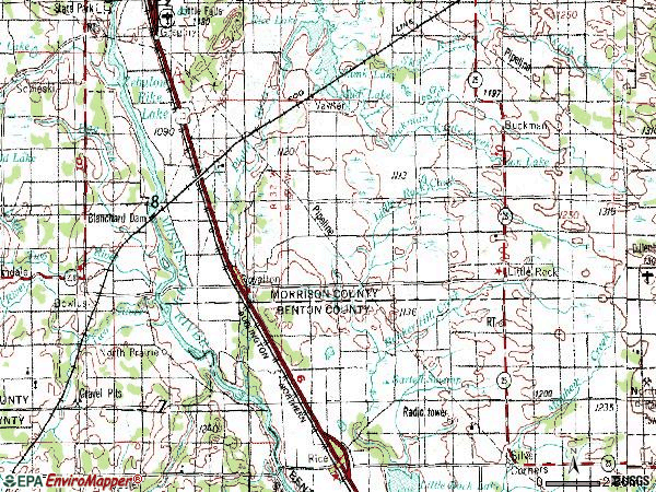Zip code 56373 topographic map
