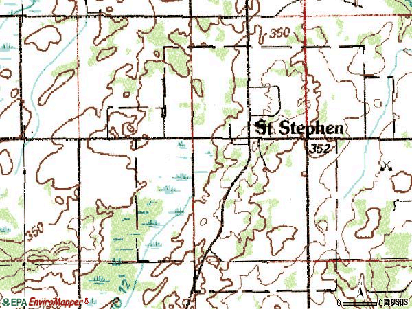 Zip code 56375 topographic map