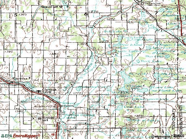 Zip code 56438 topographic map