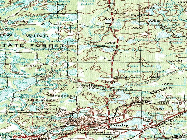 Zip code 56441 topographic map