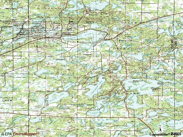 Zip code 56444 topographic map