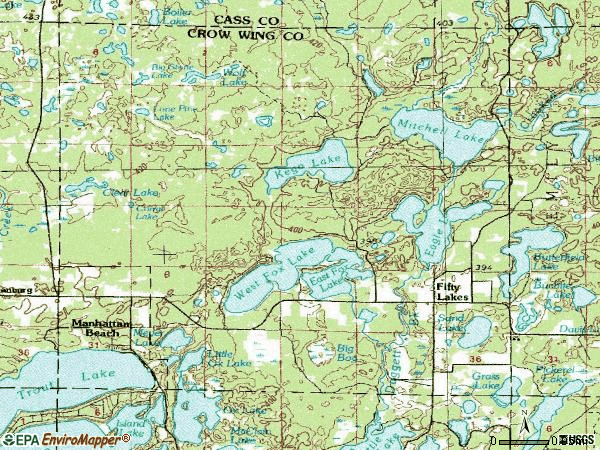 Zip code 56448 topographic map