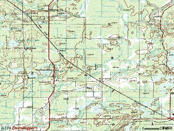 Zip code 56469 topographic map