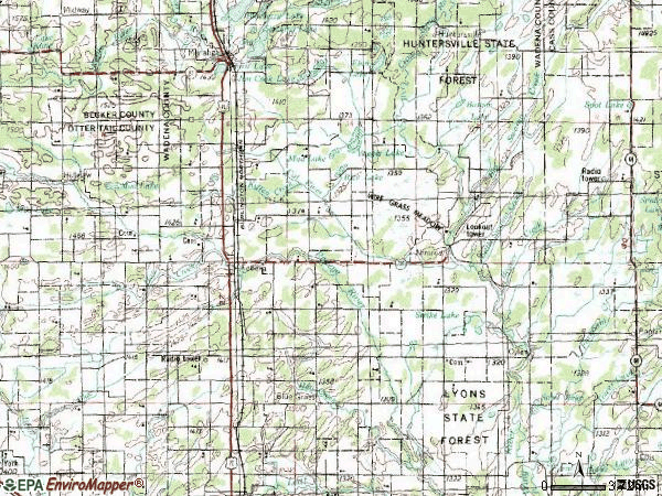Zip code 56477 topographic map