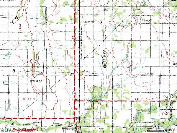 Zip code 56545 topographic map
