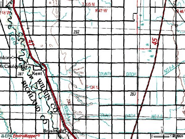 Zip code 56553 topographic map