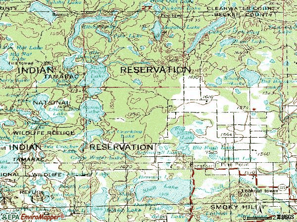 Zip code 56575 topographic map