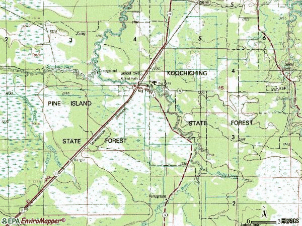 Zip code 56627 topographic map