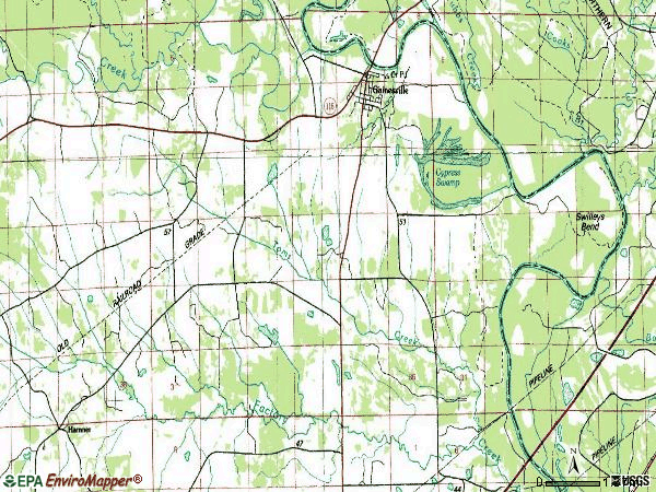 Zip code 35464 topographic map