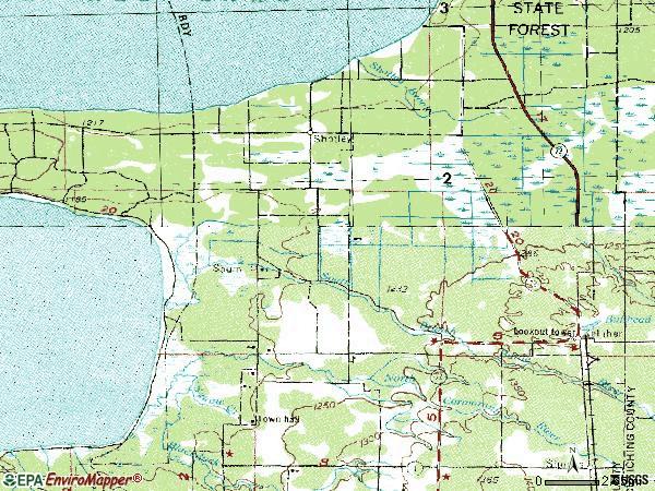 Zip code 56650 topographic map