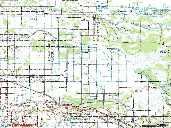 Zip code 56684 topographic map