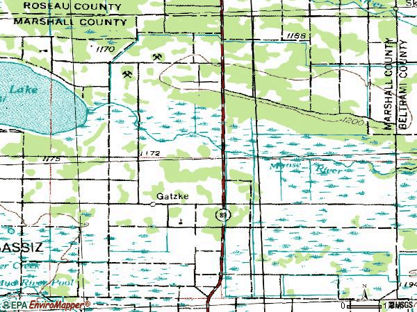 Zip code 56724 topographic map