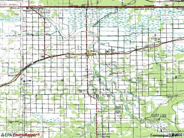Zip code 56751 topographic map