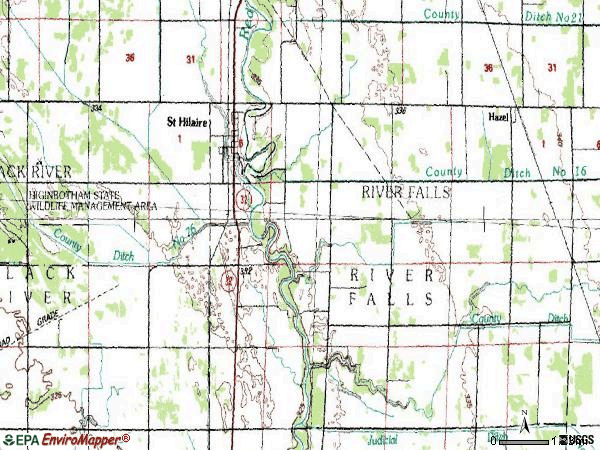Zip code 56754 topographic map