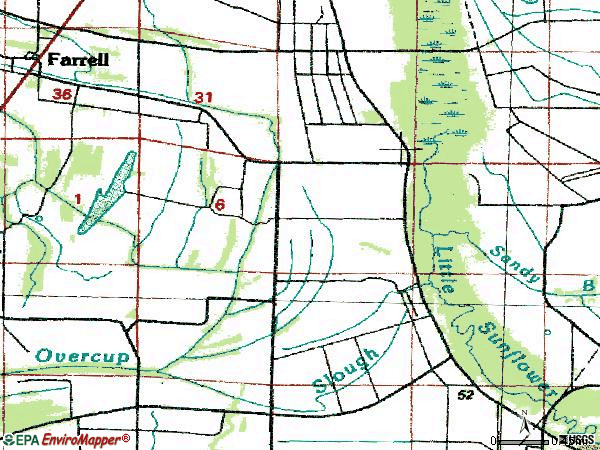 Zip code 38630 topographic map