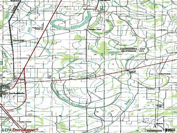 Zip code 38645 topographic map