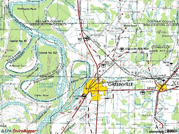 Zip code 38703 topographic map