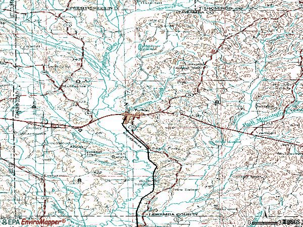 Zip code 38843 topographic map