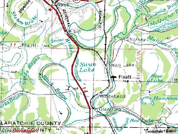 Zip code 38928 topographic map