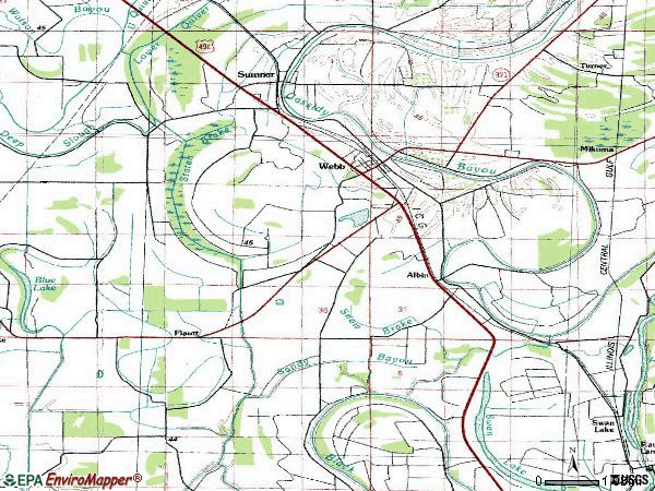 Zip code 38966 topographic map