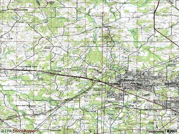 Zip code 39056 topographic map