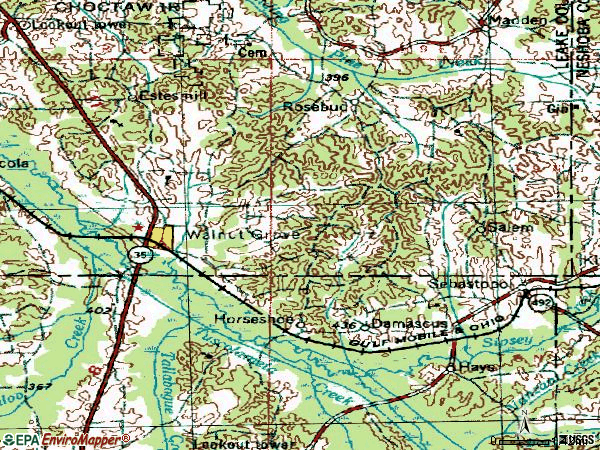 Zip code 39189 topographic map