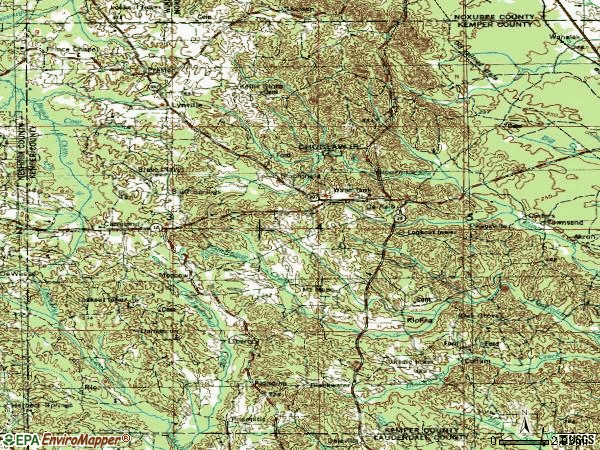 Zip code 39328 topographic map