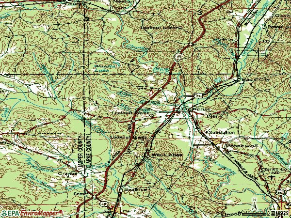 Zip code 39330 topographic map