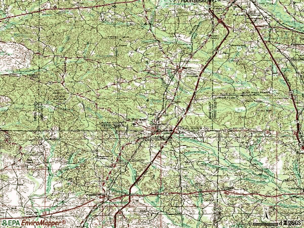 Zip code 39455 topographic map