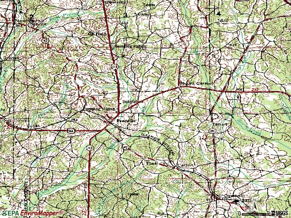 Zip code 39474 topographic map