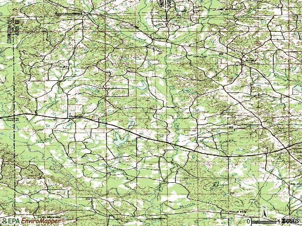 Zip code 39480 topographic map