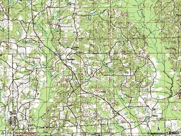 Zip code 39481 topographic map