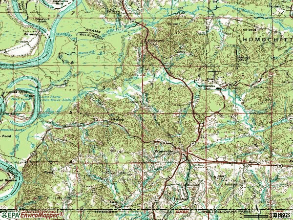 Zip code 39669 topographic map