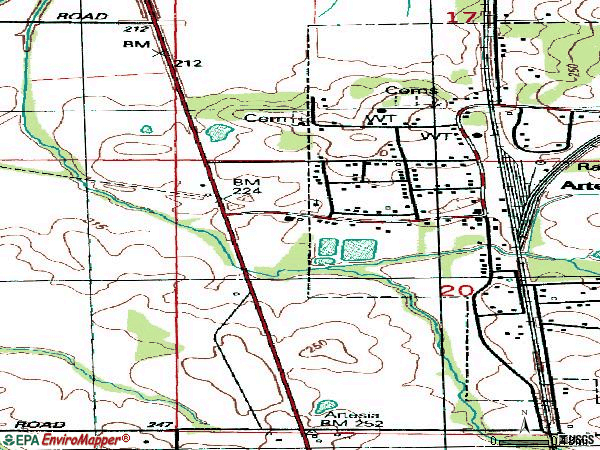 Zip code 39736 topographic map