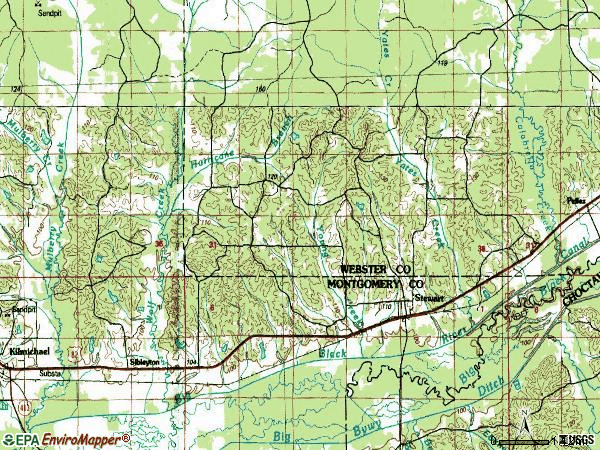Zip code 39767 topographic map