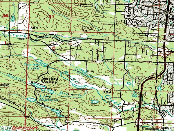 Zip code 72211 topographic map