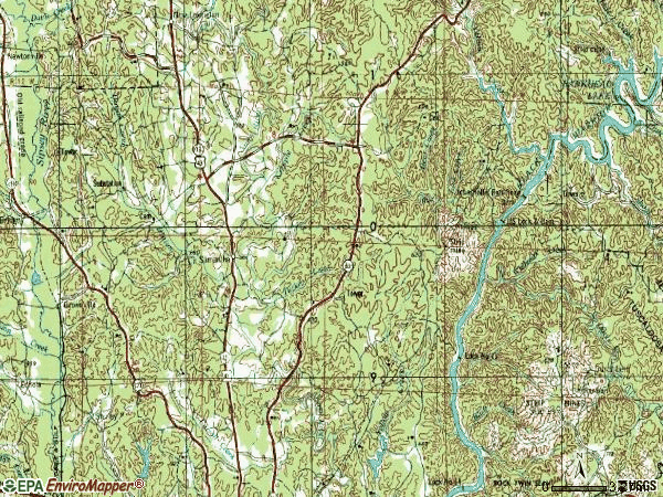 Zip code 35475 topographic map