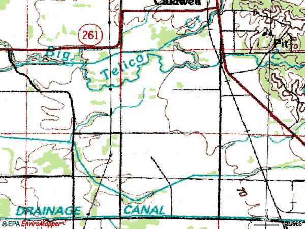 Zip code 72322 topographic map
