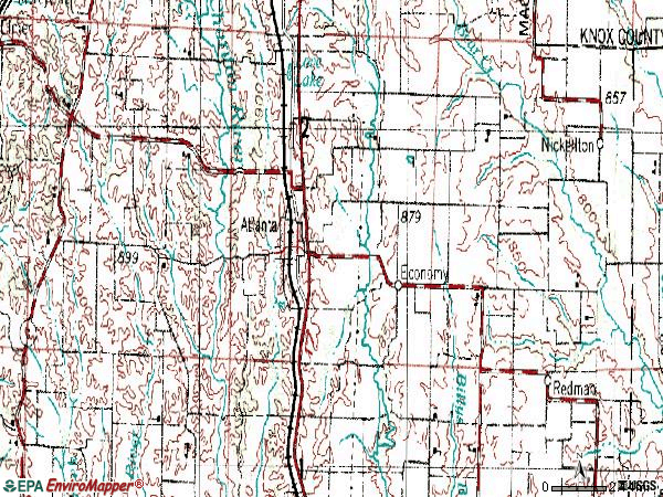 Zip code 63530 topographic map