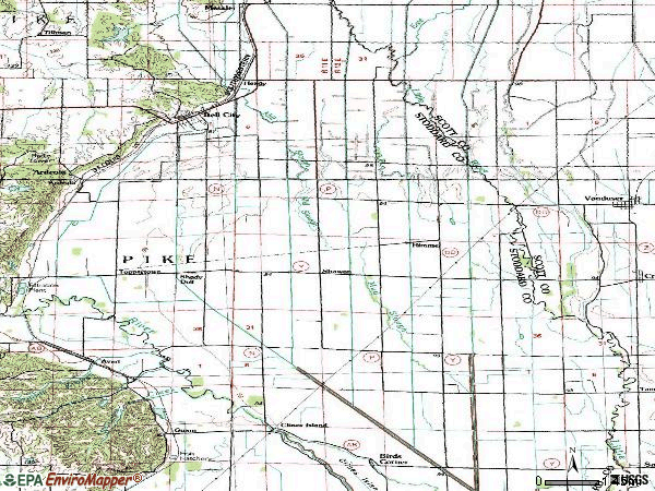 Zip code 63735 topographic map