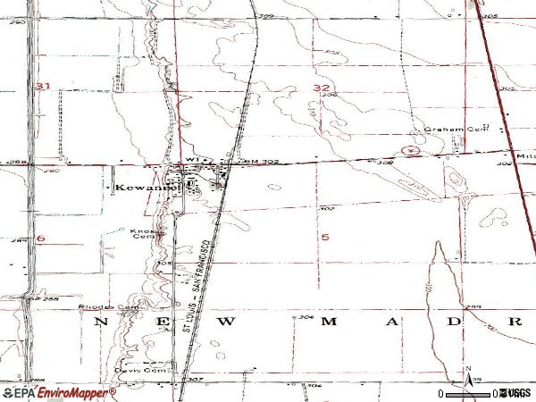 Zip code 63860 topographic map